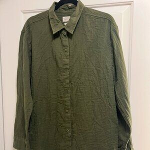 Wilfred green button up shirt in L